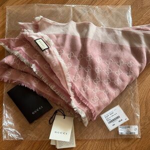 Gucci Blush Pink Monogram Scarf